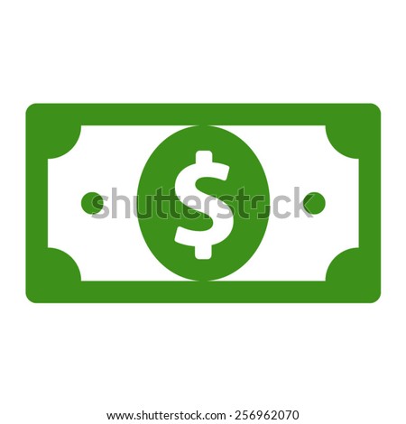 American dollar or dollar bill currency flat vector icon for finance apps and websites
