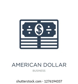 american dollar bill icon vector on white background, american dollar bill trendy filled icons from Business collection, american dollar bill vector illustration