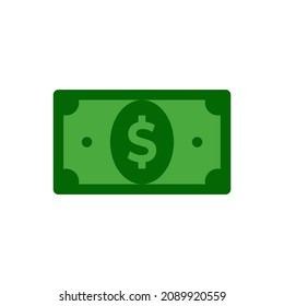 american dollar bill icon vector isolated on white background