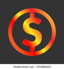 American dollar sign in illustration vector. currency symbol in Illustrator eps10.