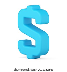 American dollar symbol blue 3d isometric icon vector illustration. Financial investment, banking, accounting, business finance economy and exchange isolated. Loan earnings, company commercial wealth