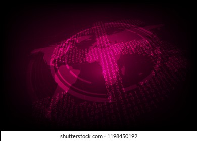 American dollar USD symbol made of  numbers. Currency or forex