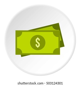American dollars icon. Flat illustration of american dollars vector icon for web
