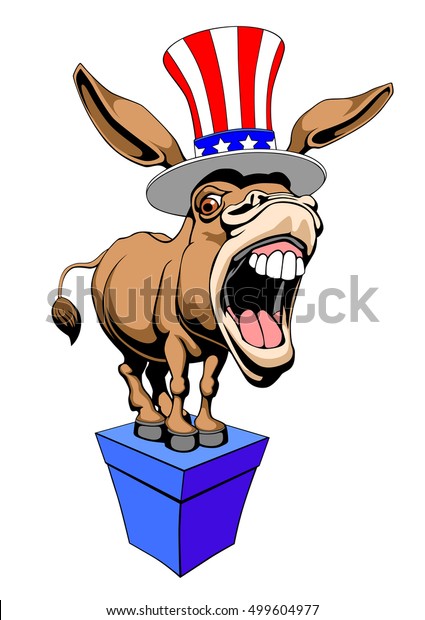 American Donkey Democrat Symbol Stock Vector (Royalty Free) 499604977 ...
