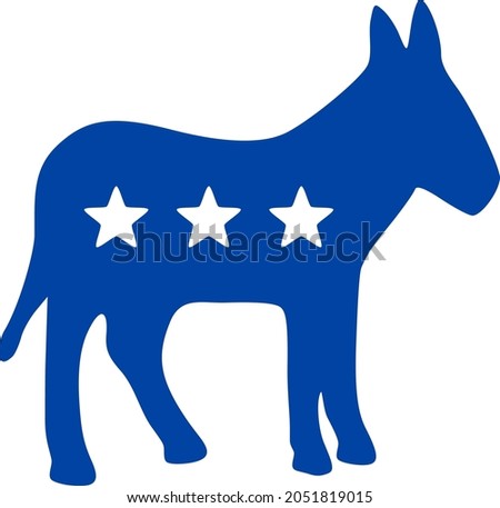 American donkey vector illustration. Flat illustration iconic design of american donkey, isolated on a white background.