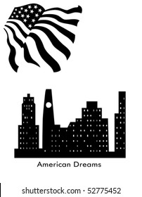 American Dreams - vector illustration