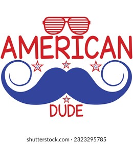 American Dude, design and vector file.