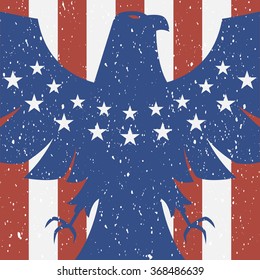 American eagle background in flag colors