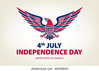 American eagle background vector art. easy to edit  illustration flag for Independence day