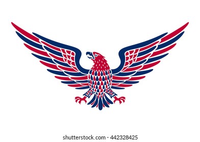 American eagle background vector art. easy to edit  illustration flag for Independence day