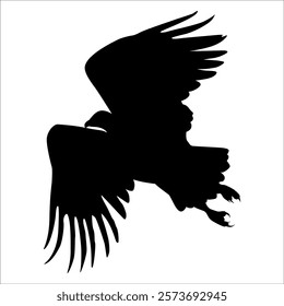 American Eagle Bird Silhouette Vector illustration