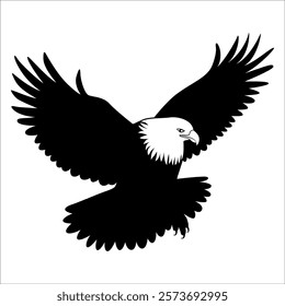 American Eagle Bird Silhouette Vector illustration