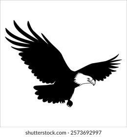 American Eagle Bird Silhouette Vector illustration