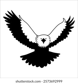 American Eagle Bird Silhouette Vector illustration