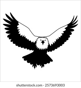 American Eagle Bird Silhouette Vector illustration