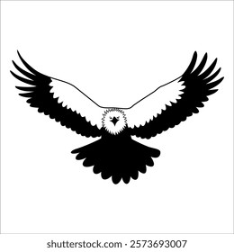 American Eagle Bird Silhouette Vector illustration