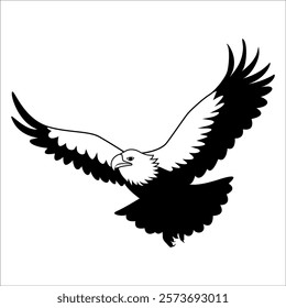 American Eagle Bird Silhouette Vector illustration