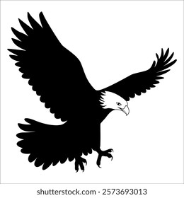 American Eagle Bird Silhouette Vector illustration