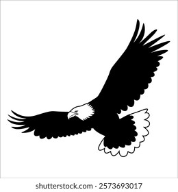 American Eagle Bird Silhouette Vector illustration