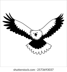 American Eagle Bird Silhouette Vector illustration