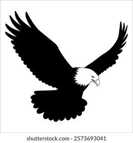 American Eagle Bird Silhouette Vector illustration