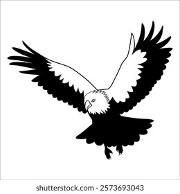 American Eagle Bird Silhouette Vector illustration