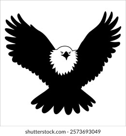 American Eagle Bird Silhouette Vector illustration