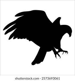 American Eagle Bird Silhouette Vector illustration