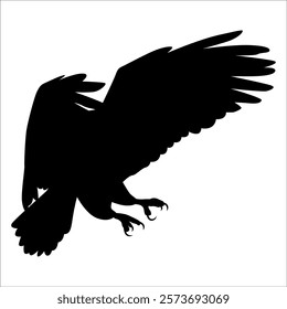 American Eagle Bird Silhouette Vector illustration