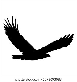 American Eagle Bird Silhouette Vector illustration