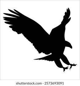 American Eagle Bird Silhouette Vector illustration