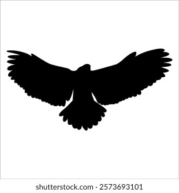 American Eagle Bird Silhouette Vector illustration