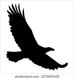 American Eagle Bird Silhouette Vector illustration