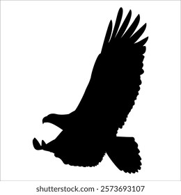 American Eagle Bird Silhouette Vector illustration