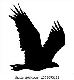 American Eagle Bird Silhouette Vector illustration