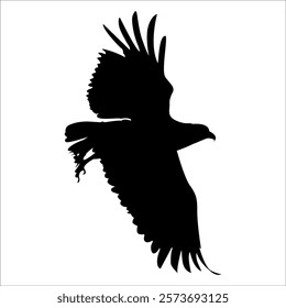 American Eagle Bird Silhouette Vector illustration