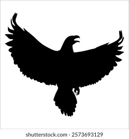 American Eagle Bird Silhouette Vector illustration