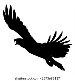 American Eagle Bird Silhouette Vector illustration