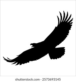 American Eagle Bird Silhouette Vector illustration