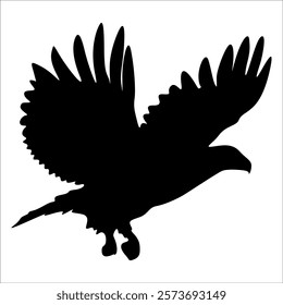 American Eagle Bird Silhouette Vector illustration