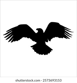 American Eagle Bird Silhouette Vector illustration