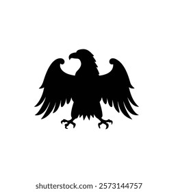 American eagle  black vector silhouette illustration