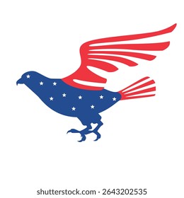 american eagle in blue red and white color