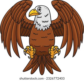 American Eagle Cartoon Colored Clipart 