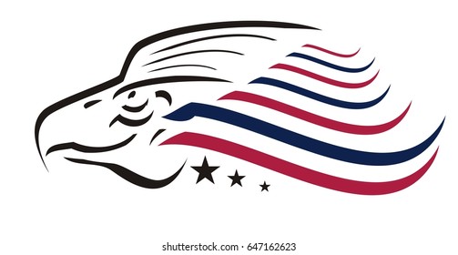 American eagle concept. Bald Eagle American Flag Symbol
