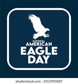 American Eagle Day with blue background