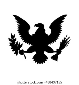 American eagle emblem isolated icon design