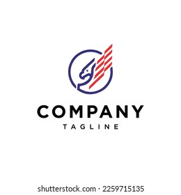 
American eagle flag logo vector template.eps