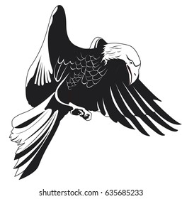 American eagle flying