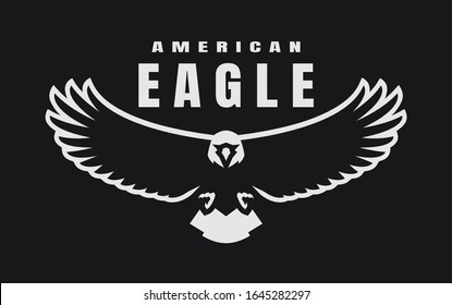 Eagle Linear Logo Hawk Heraldic Emblem Stock Vector (Royalty Free ...